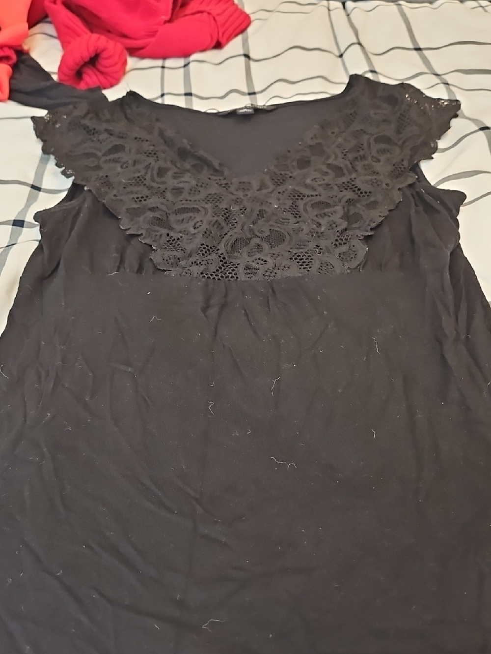 Black Lace Yoke Women’s Top Banana Republic